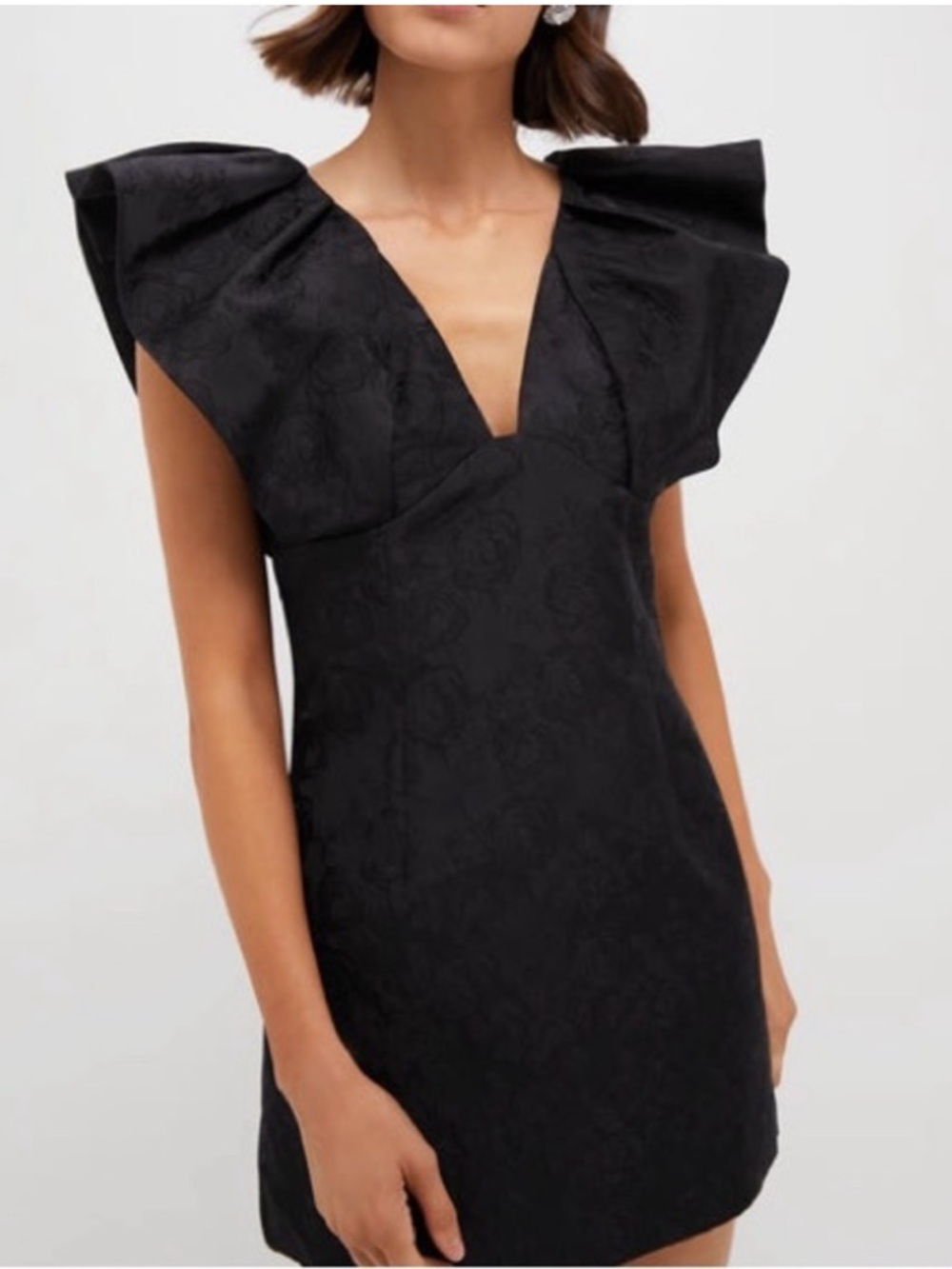 Tuckernuck Black Jacquard Tanya Mini Dress